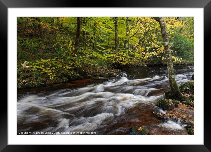 River Teign Rapids Framed Mounted Print by Bruce Little