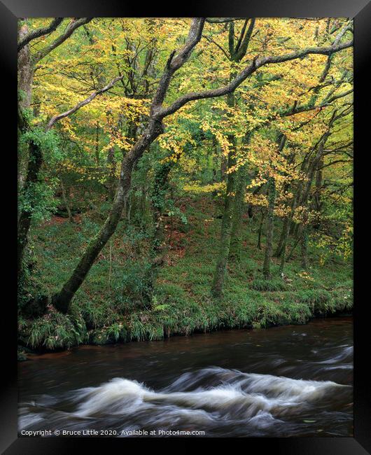 River Teign in Autumn Framed Print by Bruce Little