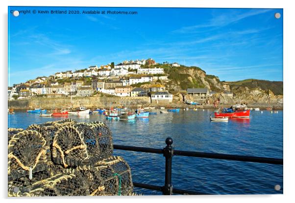 mevagissey cornwall Acrylic by Kevin Britland