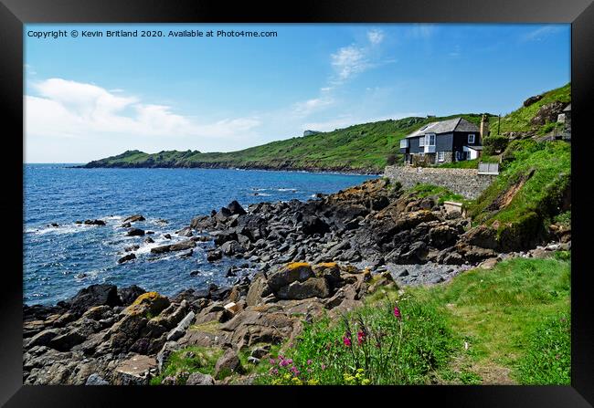 coverack cornwall Framed Print by Kevin Britland