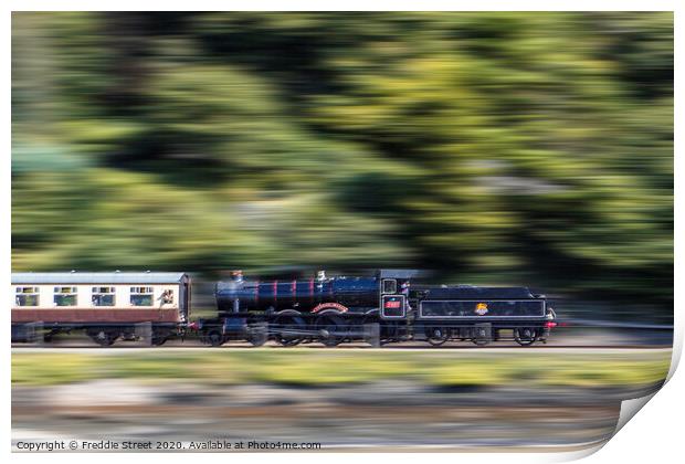 A train in motion  Print by Freddie Street