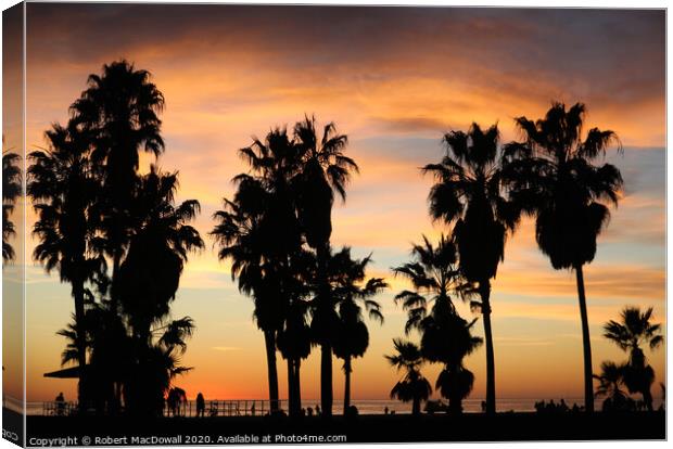 Santa Monica evening sky Canvas Print by Robert MacDowall