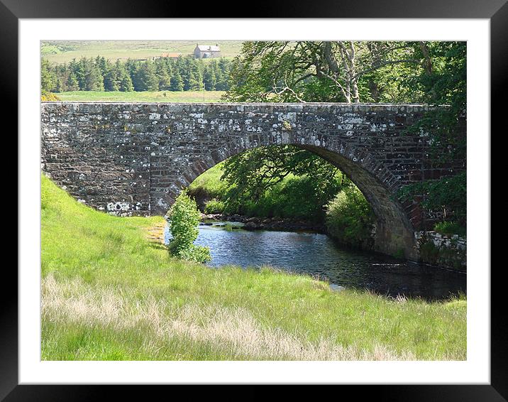 Braemore Bridge Framed Mounted Print by Moira Campbell