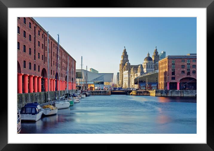 Albert Dock & Three Graces, Liverpool  Framed Mounted Print by Darren Galpin