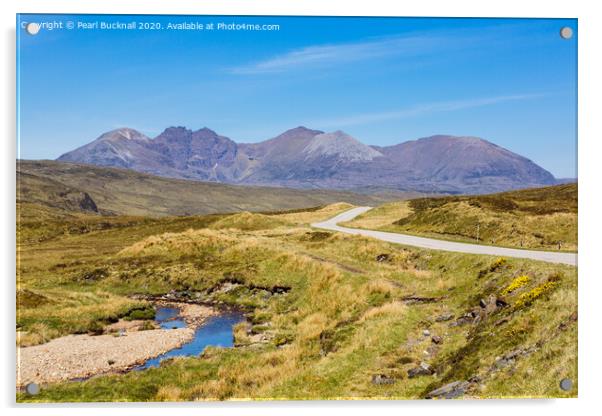 Scottish Mountains An Teallach Scotland Acrylic by Pearl Bucknall