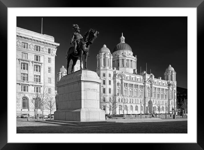 King Edward VII Monument  Framed Mounted Print by Darren Galpin