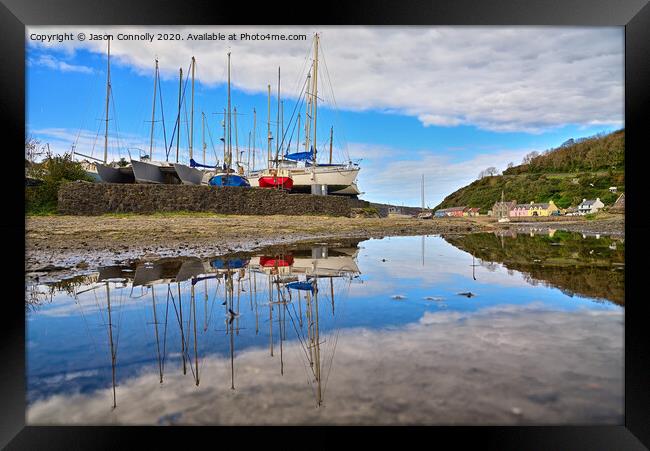 Fishguard Reflections, Wales Framed Print by Jason Connolly