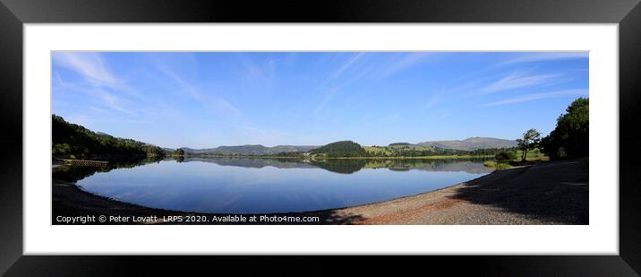 Panoramic view of Bala Lake (Llyn Tegid), Wales  Framed Mounted Print by Peter Lovatt  LRPS