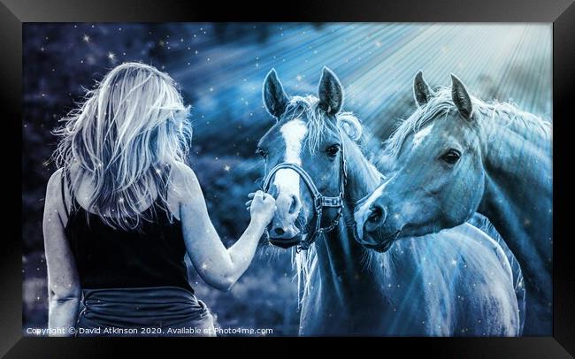 Magical Horses Framed Print by David Atkinson