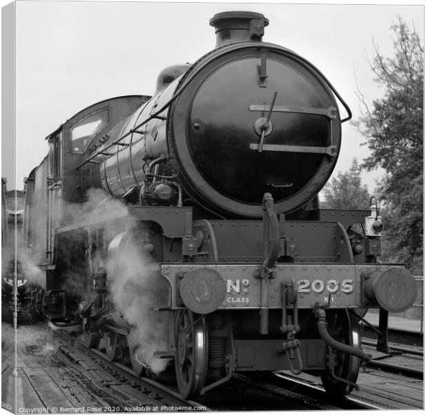 Steam Train No. 2005 at North Yorkshire Moors Rail Canvas Print by Bernard Rose Photography