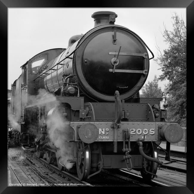 Steam Train No. 2005 at North Yorkshire Moors Rail Framed Print by Bernard Rose Photography