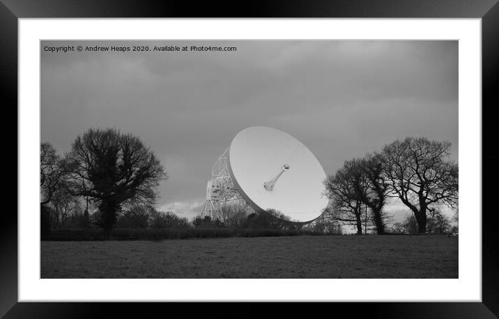 Jodrell Bank Observatory.  Framed Mounted Print by Andrew Heaps