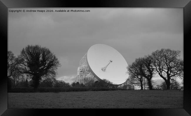 Jodrell Bank Observatory.  Framed Print by Andrew Heaps