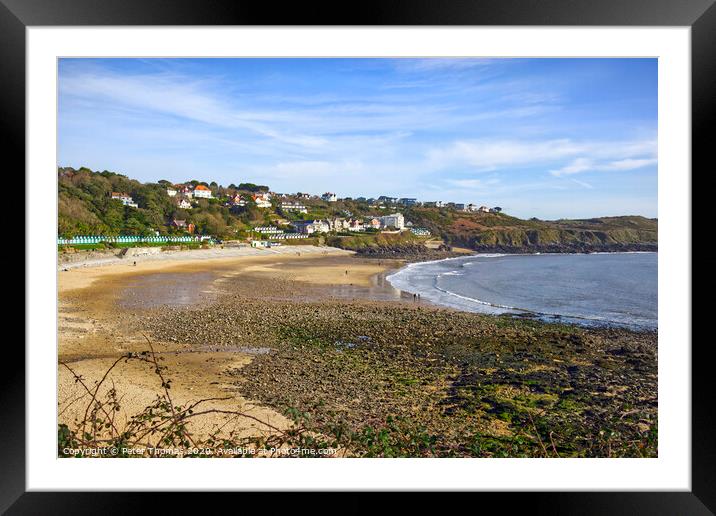 Langland Bay  Framed Mounted Print by Peter Thomas