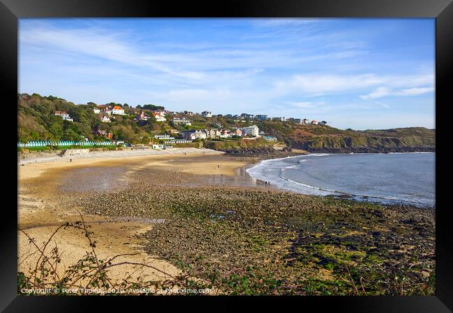 Langland Bay  Framed Print by Peter Thomas