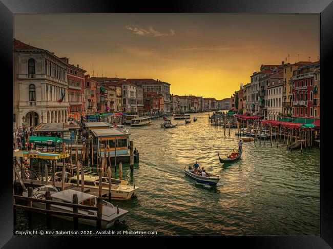 Venice Grand Canal Framed Print by Kev Robertson