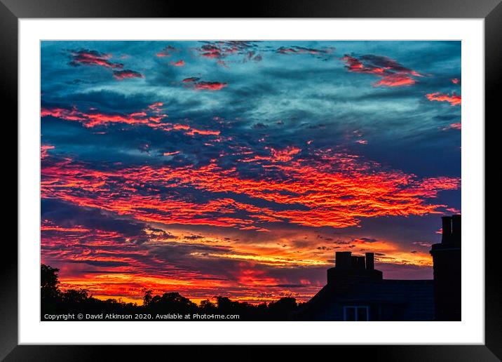 Red Sky at Night Framed Mounted Print by David Atkinson