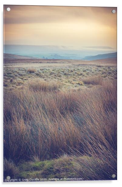Darwen Moor tones Acrylic by Craig Cunliffe