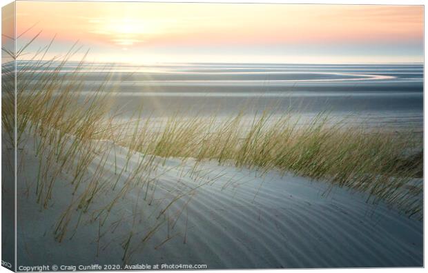 Sunset Dunes, Formby Canvas Print by Craig Cunliffe