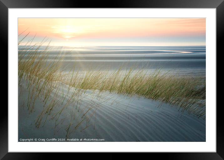 Sunset Dunes, Formby Framed Mounted Print by Craig Cunliffe