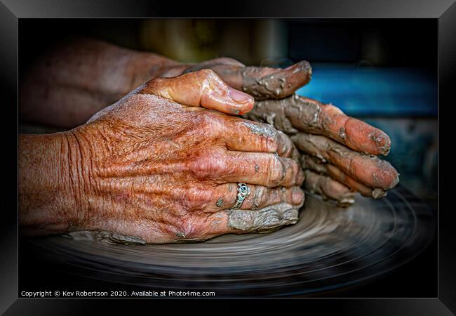 Hands of the Potter Framed Print by Kev Robertson