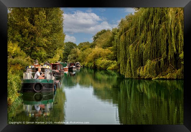 Serenity on the Kennet and Avon Canal Framed Print by Simon Marlow