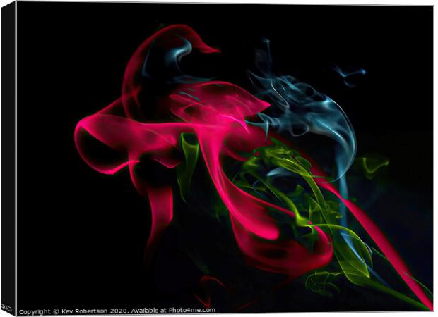 Coloured Smoke Art Canvas Print by Kev Robertson