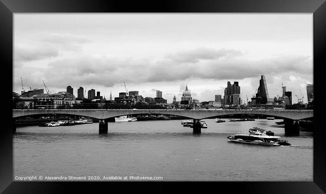 Waterloo Bridge London Framed Print by Alexandra Stevens