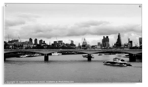 Waterloo Bridge London Acrylic by Alexandra Stevens