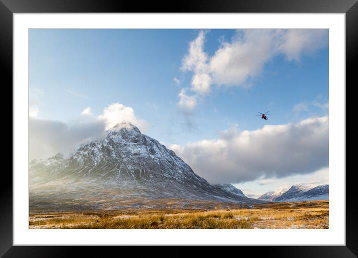 Helicopter rescue Framed Mounted Print by Gary Finnigan