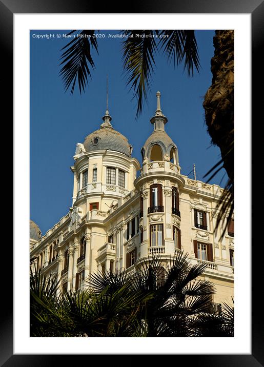 Casa Carbonell, Alicante, Spain Framed Mounted Print by Navin Mistry