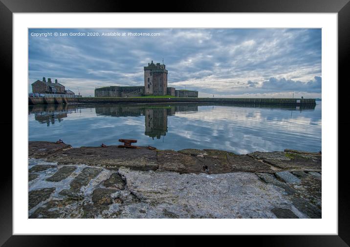 Broughty Ferry Castle Reflections Framed Mounted Print by Iain Gordon