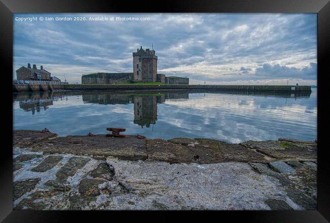 Broughty Ferry Castle Reflections Framed Print by Iain Gordon