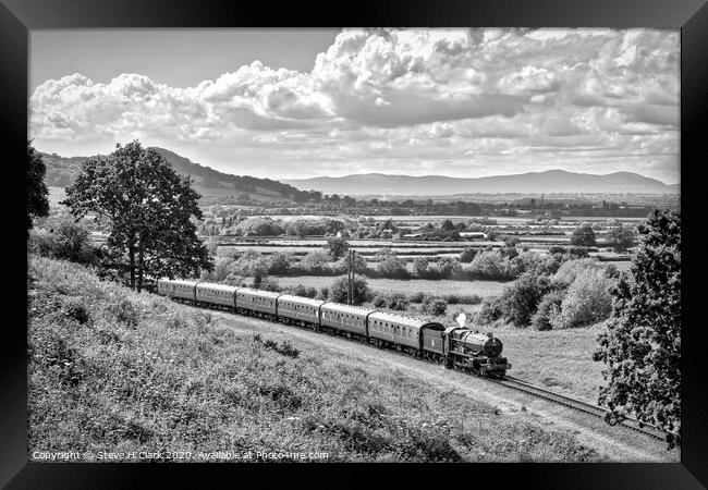 King Edward II and the Malverns - Black and White Framed Print by Steve H Clark