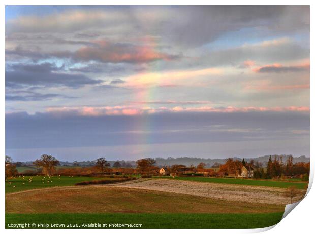 Shropshire Rainbow Print by Philip Brown