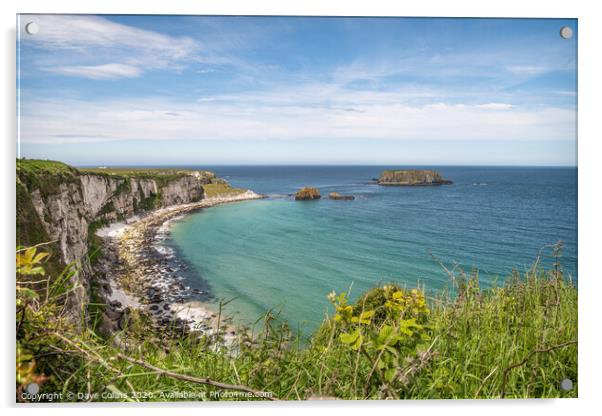 Sheep Island, Carrick-a-Rede, Ballintoy, Co Antrim Acrylic by Dave Collins