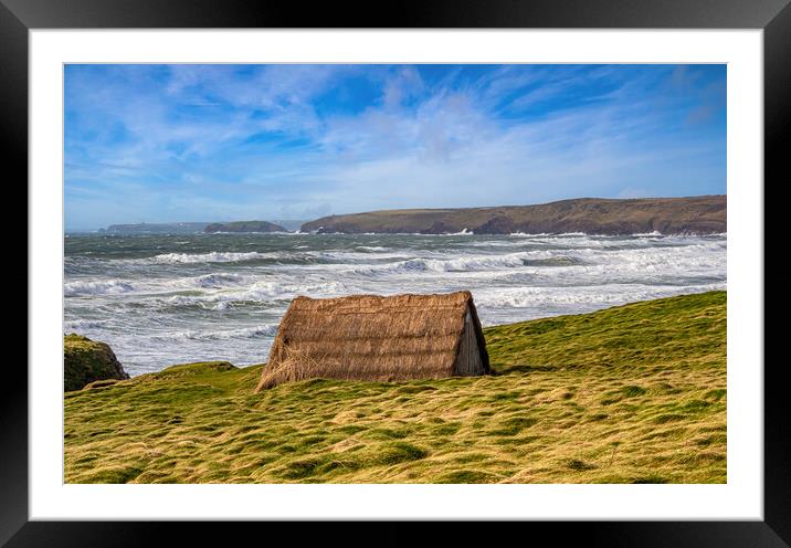 Freshwater West Seaweed Drying Hut, Pembrokeshire. Framed Mounted Print by Colin Allen