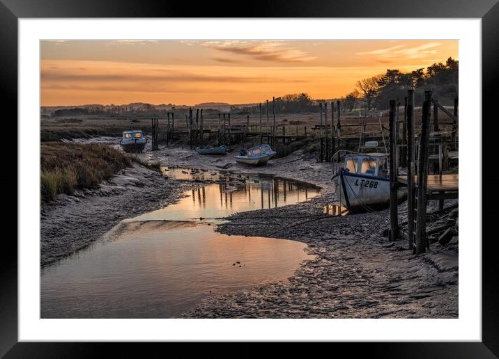 Sunrise at low tide - Thornham Framed Mounted Print by Gary Pearson