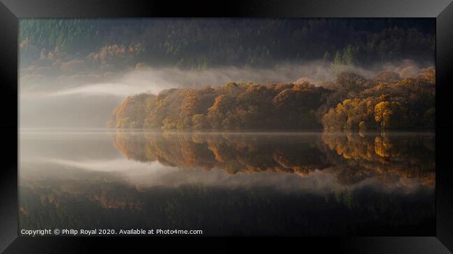 Mist Ribbons - Autumnal Loweswater, Lake District Framed Print by Philip Royal