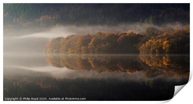 Mist Ribbons - Autumnal Loweswater, Lake District Print by Philip Royal
