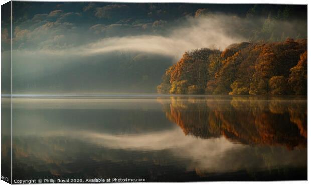 Arching Mist - Autumnal Loweswater, Lake District Canvas Print by Philip Royal
