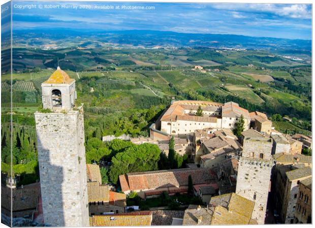 San Gimignano, the City of Beautiful Towers Canvas Print by Robert Murray