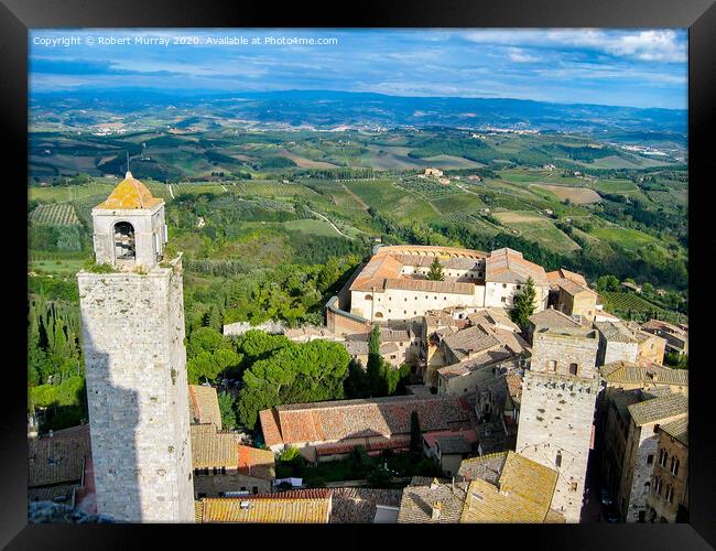 San Gimignano, the City of Beautiful Towers Framed Print by Robert Murray