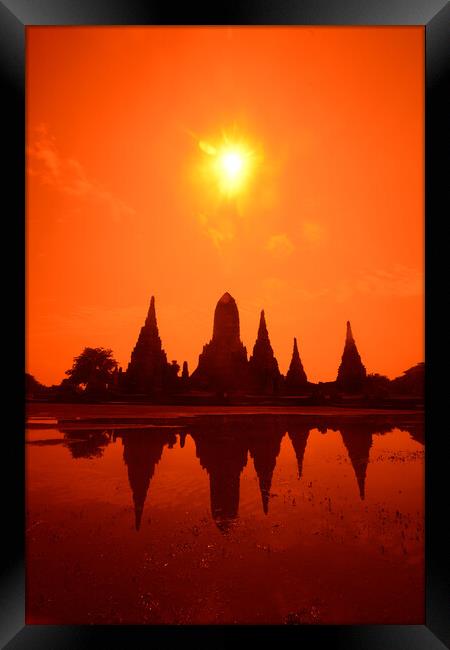 THAILAND AYUTTHAYA Framed Print by urs flueeler