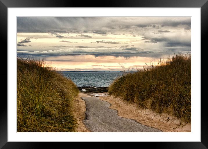 Path to the Beach Embo Framed Mounted Print by Jacqi Elmslie