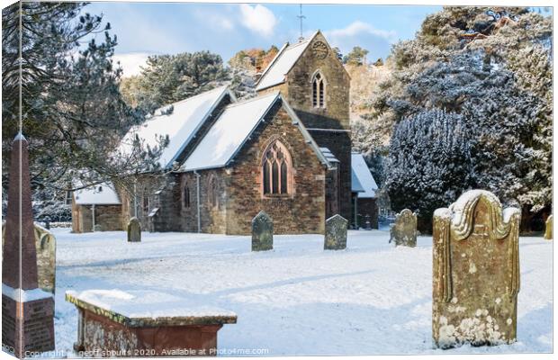  St Patrick's Church Patterdale Canvas Print by geoff shoults