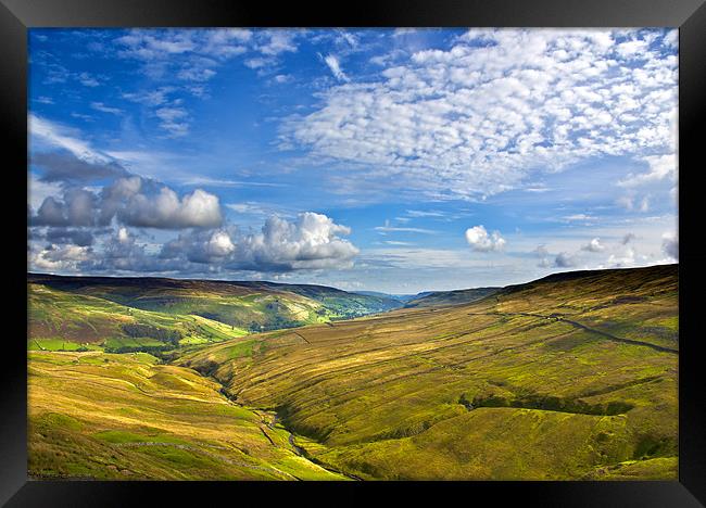 Summer View from Buttertubs Framed Print by Trevor Kersley RIP