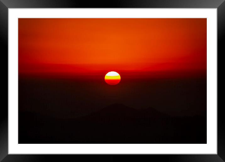 Sunrise Framed Mounted Print by Ram Maharjan