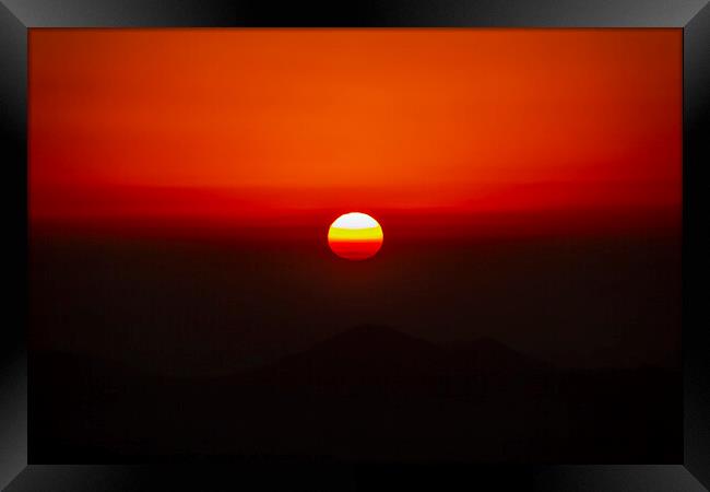 Sunrise Framed Print by Ram Maharjan