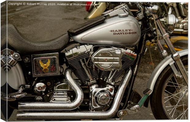 Harley Davidson motorcycle engine Canvas Print by Robert Murray
